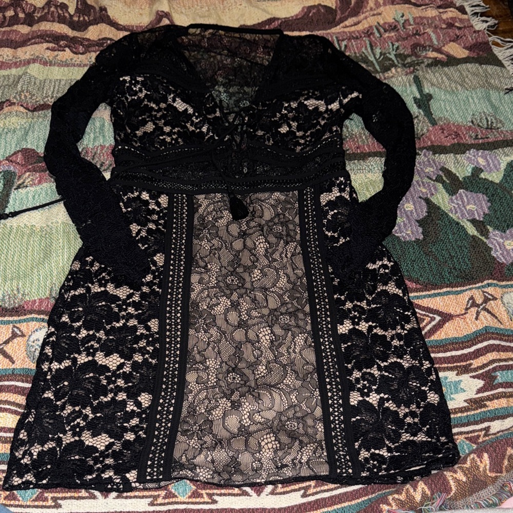 Elegant Black Lace Dress